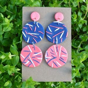 Confetti Dangle Polymer Clay Earrings *The Maisy*